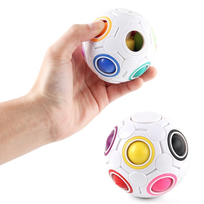 Regenbogen Puzzle Ball Würfel Magie Regenbogen Ball Bündel betonen zappeln Spinner Ball Gehirn Teaser Spiele Zappeln Spielzeug freundlicher Erwachsene 1Stck