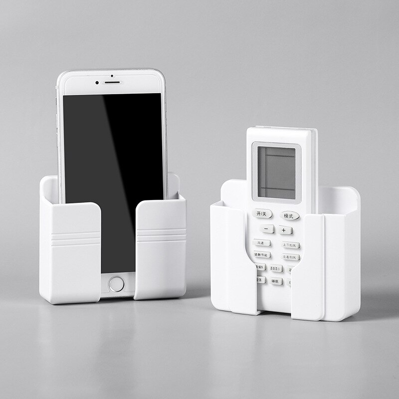 Wandmontage Organizer Opbergdoos Afstandsbediening Gemonteerd Mobiele Telefoon Plug Muur Houder Opladen Multifunctionele Houder Stand Thuis