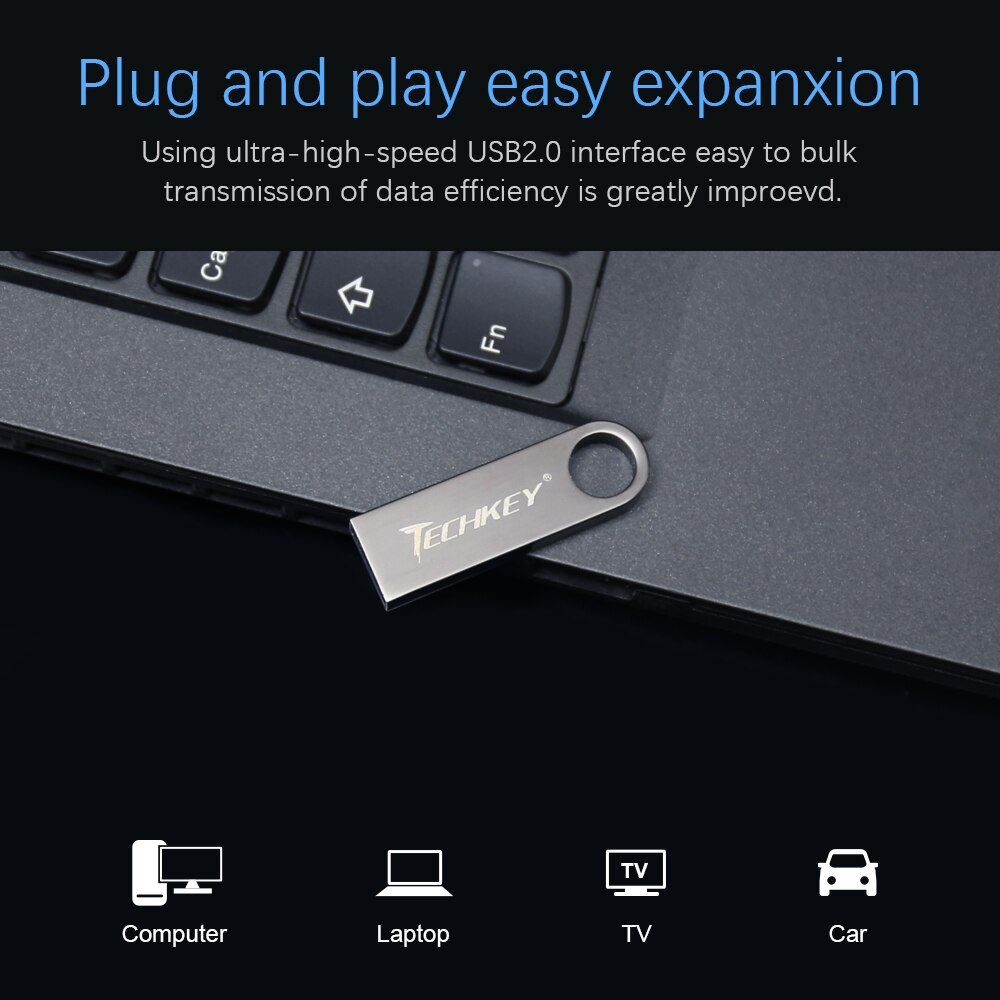 TECHKEY usb flash drive 3.0 64GB memory 3.0 128GB drive 3.0 32GB pendrive usb 3.0 key 16GB флешка waterproof usb stick 3.0