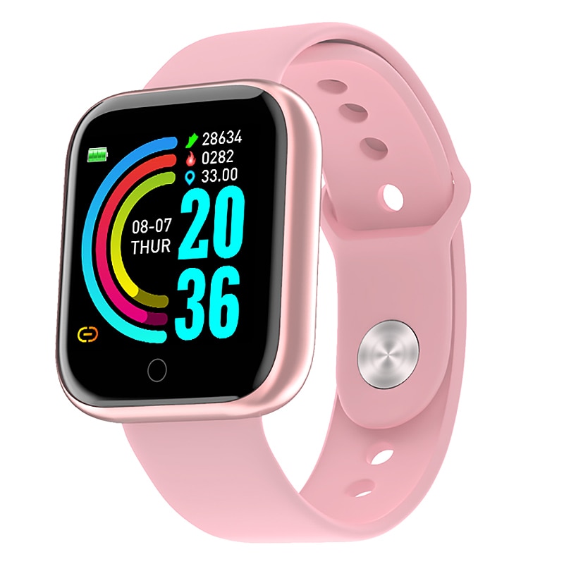 Smartwatch - Fitness Tracker - Heart Rate Monitor - Sleep Tracker - USB Charging - Android/iOS Compatible