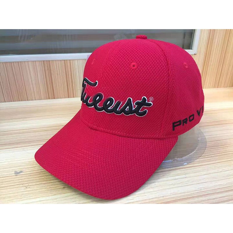 style men's golf caps, breathable and quick-drying golf caps, leisure ladies' sun hats: red