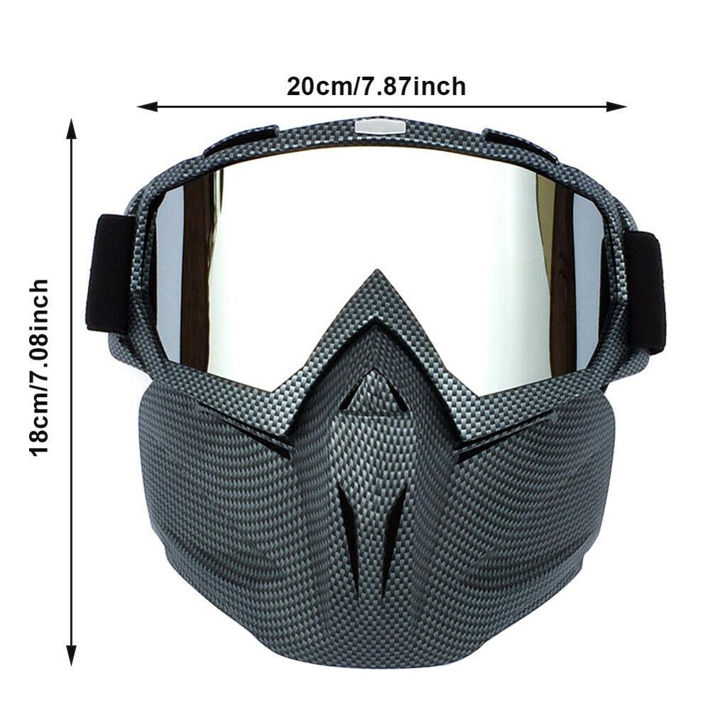 Motocross glasögon helmask motorcykel mask ögonkläder avtagbart ögonskydd glas för vindtät vintage hjälm motorcykel utrustning