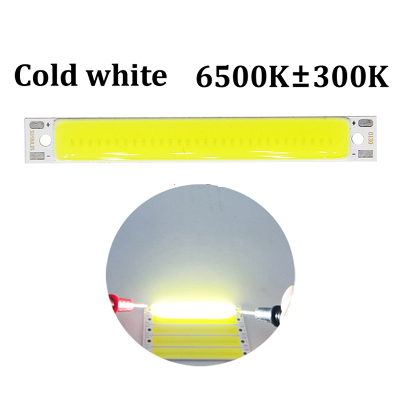 DC 3.7V LED COB Strip 3W Warm White/Cold White COB LED Light Source High Brightness LED Light For DIY Bicycle Work Lamp 60 x 8mm