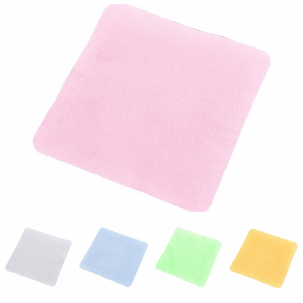 Pano de camurça para óculos, cor sólida, microfibra, limpador de óculos, lente limpa, tela de telefone, pano de limpeza de microfibra feminino