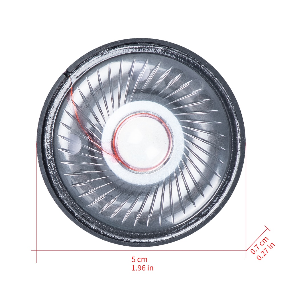 50mm Headphone Speaker Unit Headset Driver 32Ohm 112db Speaker Repair Parts 2pcs