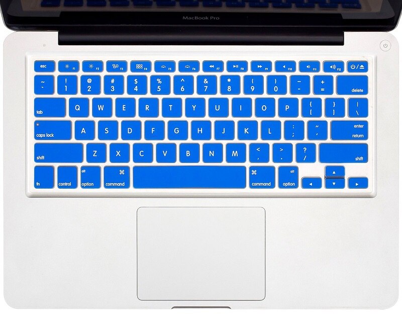 Siliconen Toetsenbord Cover Voor Apple Macbook pro 13 "13.3'' A1278 Unibody MC700 MC724 tot late 13.3 inch ONS: darkblue