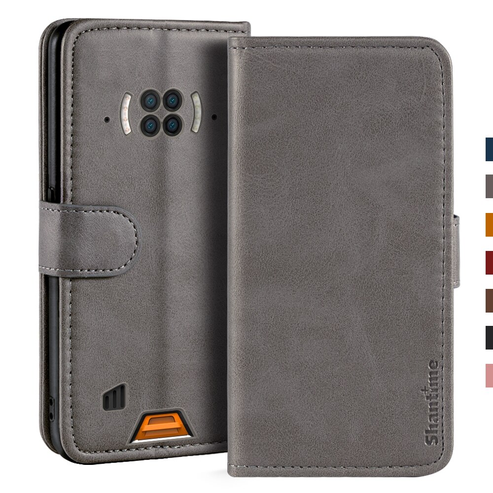 Case Voor Doogee S96 Pro Case Magnetische Wallet Leather Cover Voor Doogee S96 Pro Stand Coque Telefoon Gevallen: Gray