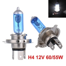 2 Pcs H4 9003 HB2 Halogeen Koplampen 5000K Super Wit Xenon Hoge Dimlicht H4 12V 55W Auto Koplamp Lampen Zilver Blauw Glas