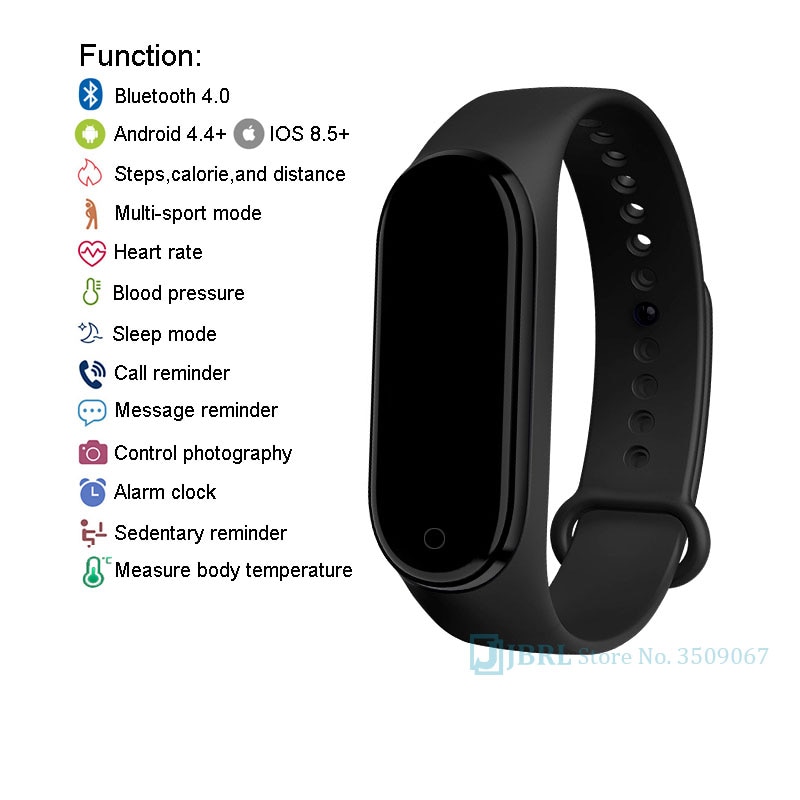 Temperatura Intelligente Band Donne Degli Uomini Braccialetto Intelligente Inseguitore di Fitness Per Android IOS Smartband di Nuovo Modo Intelligente Wristband della Fascia di Polso