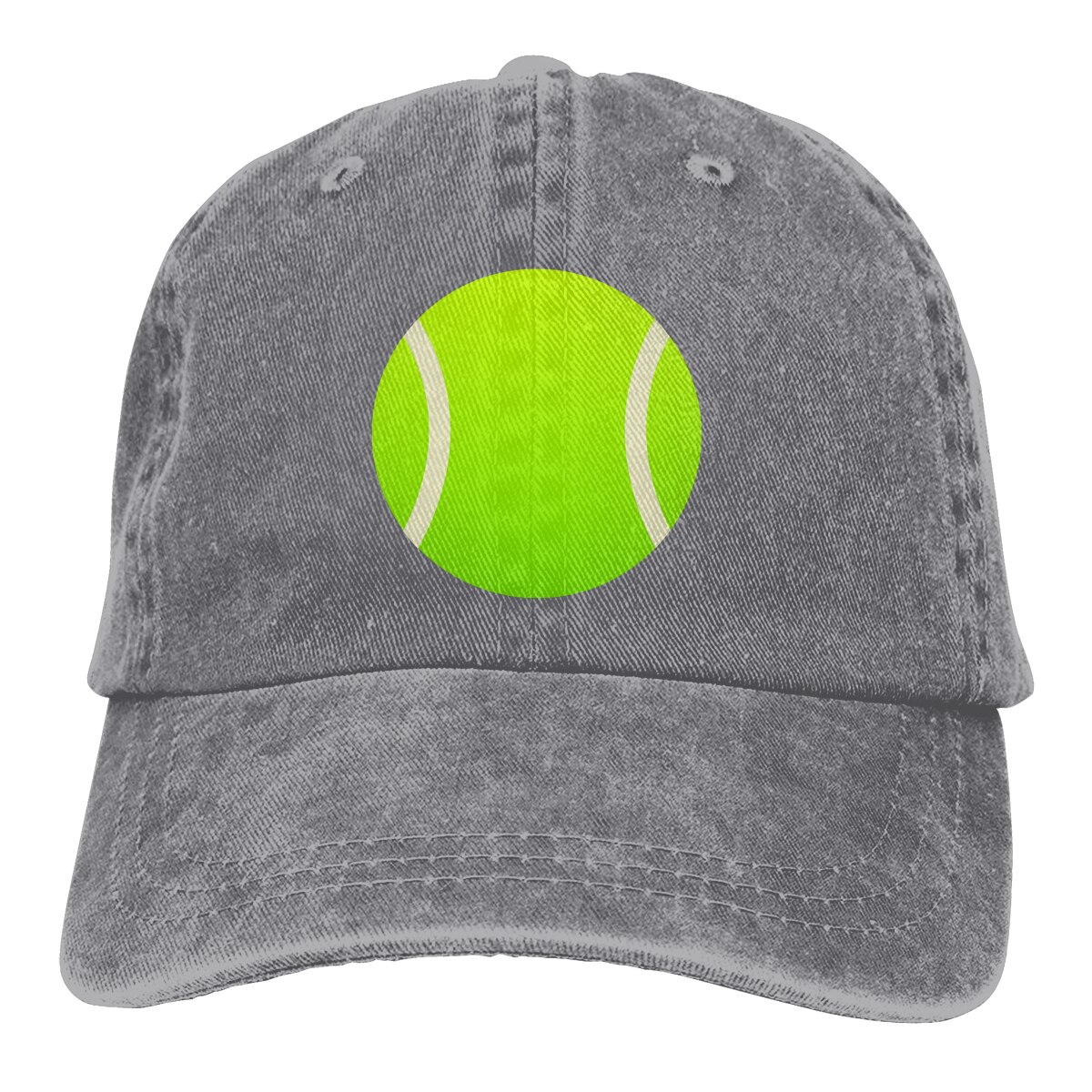 Gorra de camionero ajustable Unisex Vintage para adultos, arte de pelota de tenis: Gris