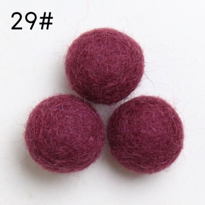 2.3cm 10Pcs 100% Wool Wool Felt Balls Lovely Diy Round Wool Ball Colorful Pom Poms craft Supplies handcraft Home Decro: 29 an hong