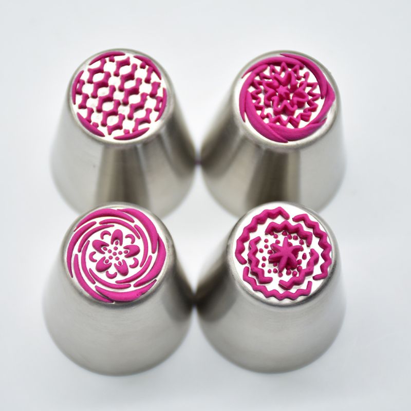12Pcs/Set 12Pcs/Set Russian Large Piping Tips Set Baking Supplies Tulip Flower Icing Nozzles Fondant Cakes Cupcakes Pastries Set