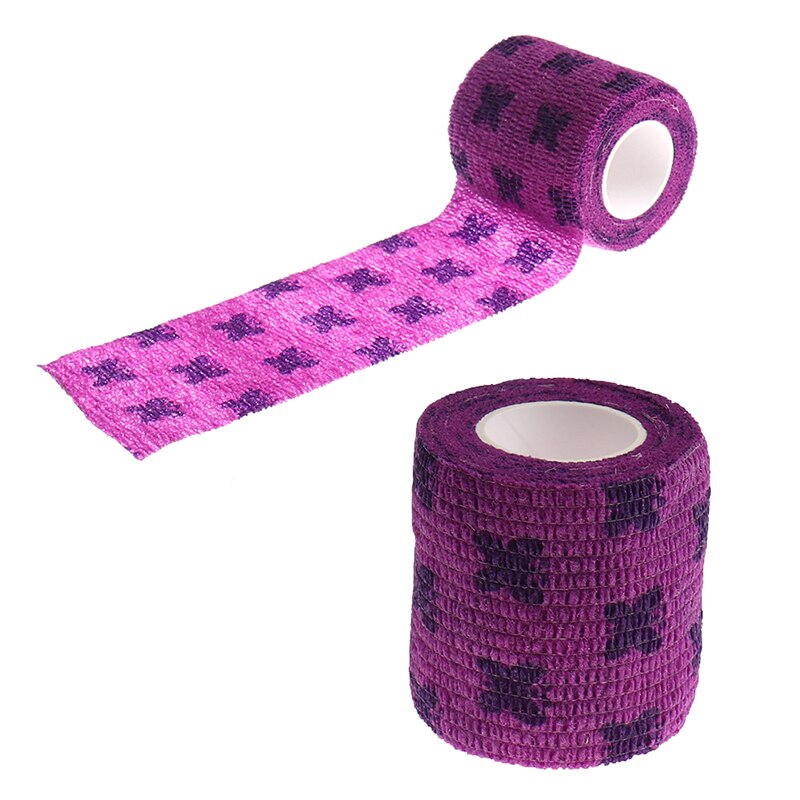 Vendaje elástico autoadhesivo de dibujos animados, cinta no tejida para primeros auxilios, gasa médica, 4,5 m, 1 ud.: purple