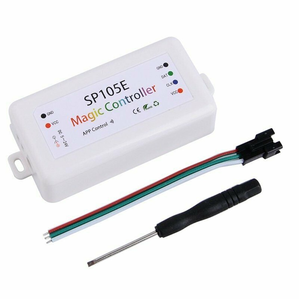 SP105E Bluetooth WS2811 WS2812B led controller DC 5 V-24 V LED SPI Controller Magie Hause APP Phone Control dimmer für LED Licht