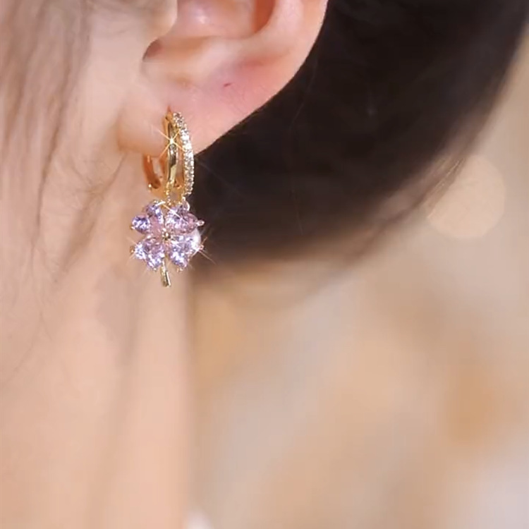 Boucles d'oreilles magnétiques amincissantes lymphatiques pour femmes, strass scintillants, pierre de Quartz, boucles d'oreilles de vidange lymphatique: Cobalt Placage