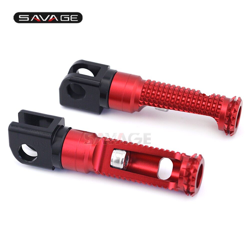 För kawasaki  z1000 z800 z750r zx10r zx6r främre fotpinnar fotstöd adapter motorcykel ryttare fotstöd cnc zx -10r zx -6r z 800 1000: Röd