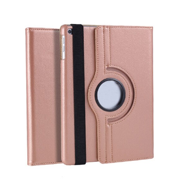 Étui pour ipad 2 3 4 modèle  a1458 1459 a1460 couverture, housse de veille automatique pour apple ipad 2 3 4 libération étui rotatif à 360 degrés + stylet: Or rose