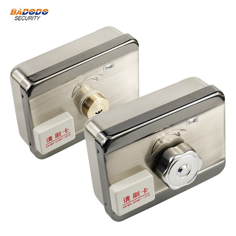 Electric lock 125KHz RFID ID EM card motor lock with mechanical key support intercom for access control system