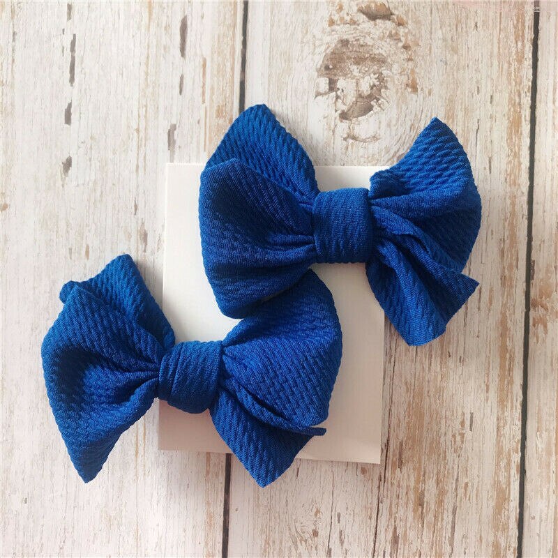 2Pcs Infant Kids Baby Girls Hair Bow Clips Headwear Ribbon Bowknot Barrettes: E
