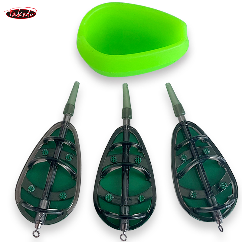 TAKEDO TN15 20G 30G 40G 50G 60G lanceur d'appât carpe mangeoire carpe méthode de pêche mangeoire et moule carpe matériel de pêche ensemble