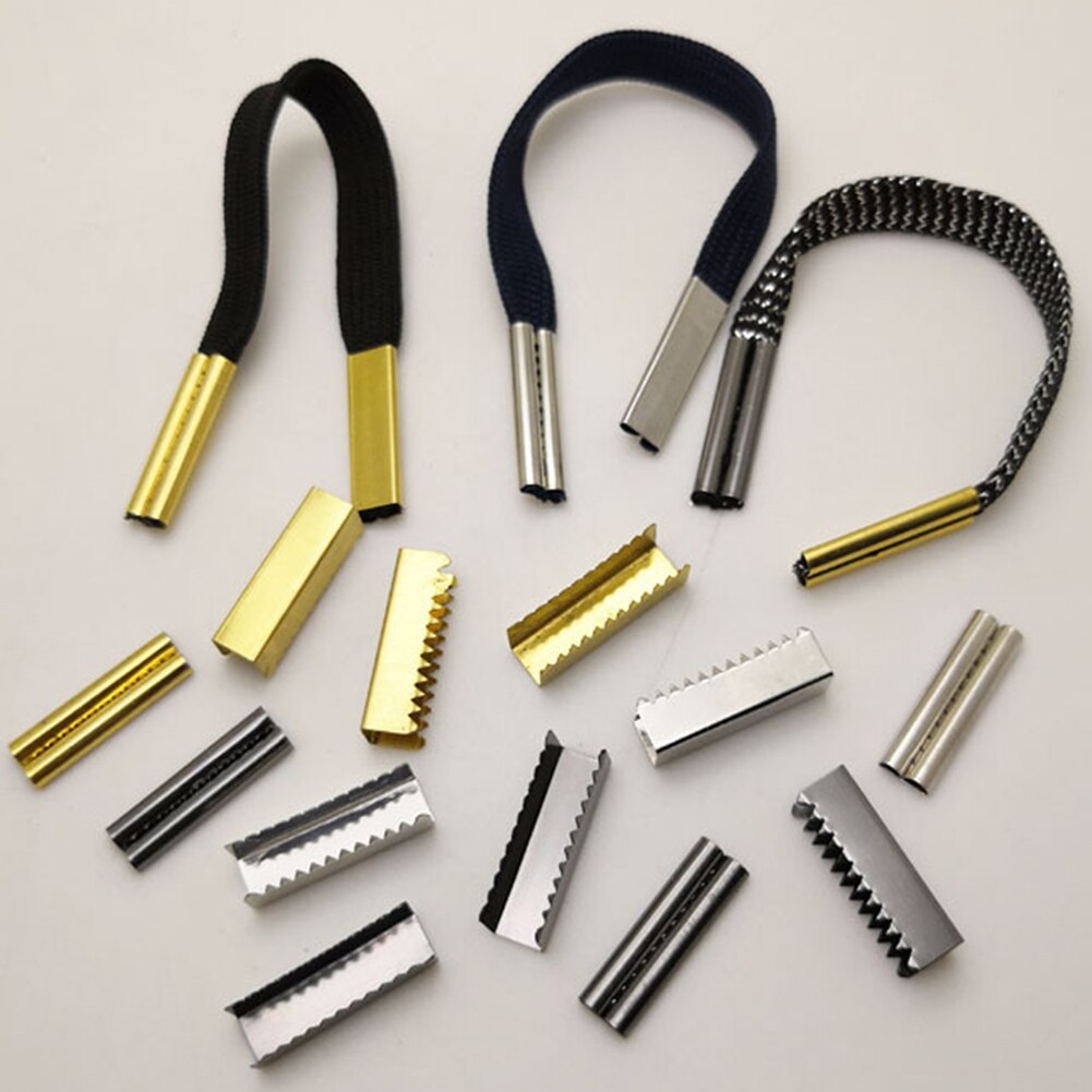 10Pcs 7.5*25mm Seamless Metal Shoelaces Tips Replacement Head for Shoestrings Bullet Aglets Square DIY Shoelaces Accessories