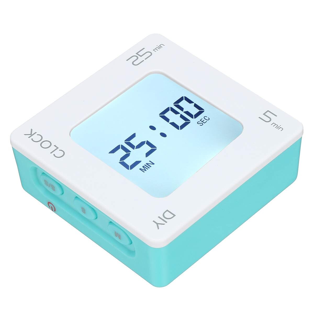 7 Color Digital LCD Alarm Clock Flip Vibration Reminder Timer Snooze Countdown Quartet Alarm Clock DIY Time Management: Tpye F