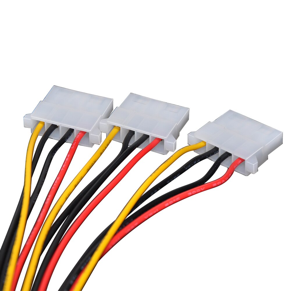 DeepFox 4 Pins Molex male to 3 Port Molex IDE female power splitter computer adapter 4 Pins IDE power cable
