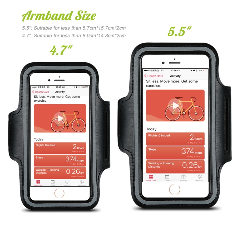 HORUG Waterproof Sports Phone Armband For iPhone xs max Running Armband Case Holder For Phone On Hand Mobile Brassard Telephone