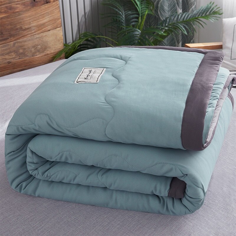 Sf luksus sommerdyne dyne forår efterår dyne tæppe sengetøj filler 200*230cm ren farve stil quilt fyldt