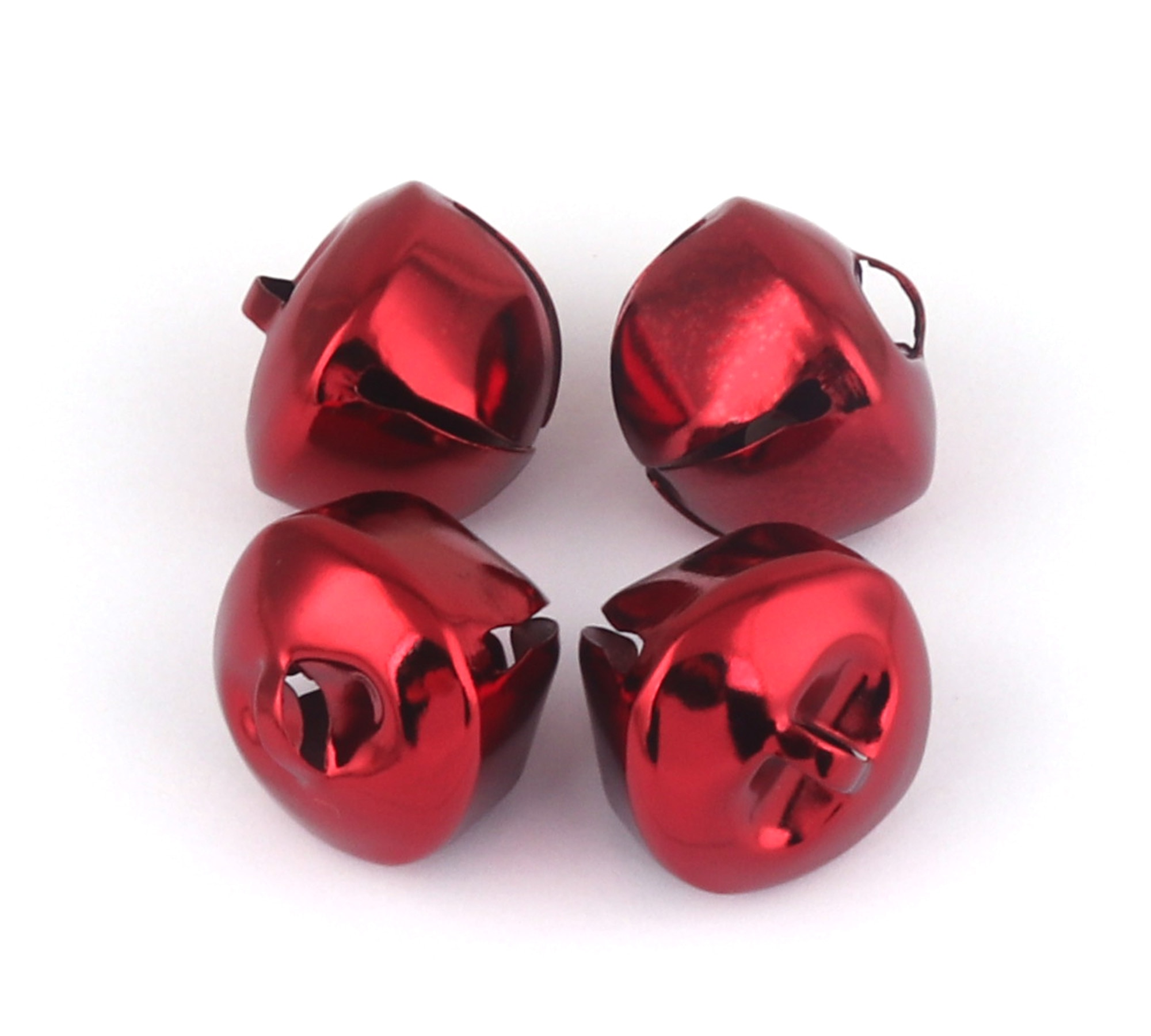 Rode Jingle Bells Kerst Klokken Decoratieve Bells Geluid Klokken Bulk Jingle Bells Charm Hangers Sieraden Maken Bevindingen 27Mm