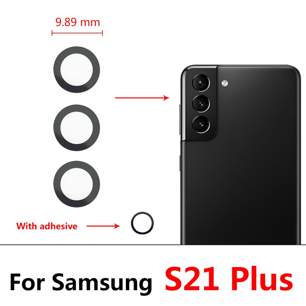 2Stck, neue Hinten Zurück Kamera Glas Objektiv Für Samsung S10 5G S10 S10e S20 S8 S9 S21 Plus S20 Ultra kamera Glas Mit Klebstoff + Werkzeuge: S21 Plus