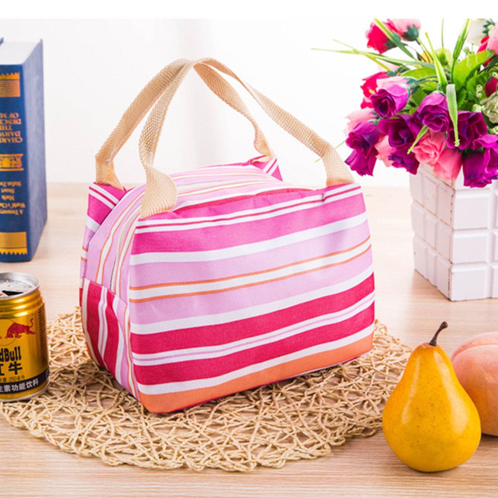 Iskybob 1Pc Draagbare Geïsoleerde Thermische Koeler Lunchbox Carry Tote Picknick Case Opbergtas