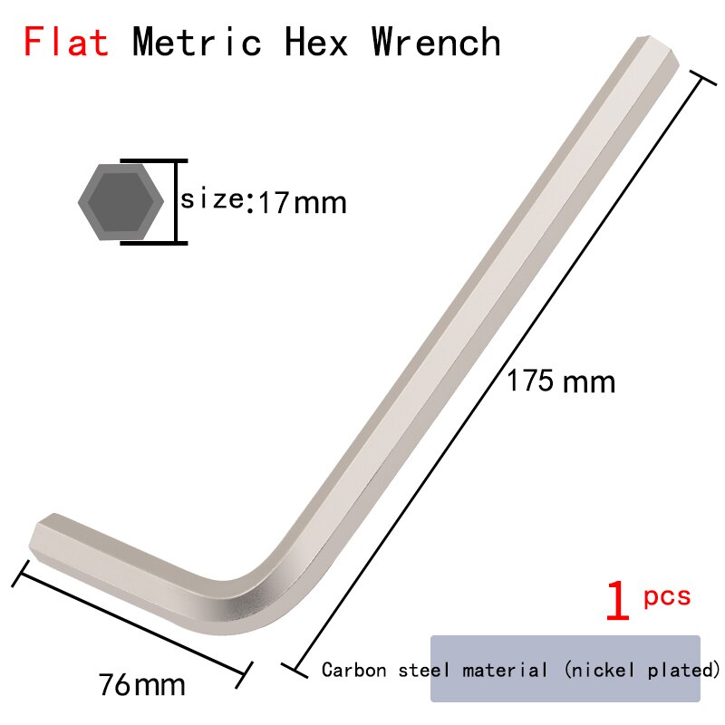 S2 Allen Key Hardened L-shaped Hexagon Key with Extended Inner Hexagon Wrench Single Inner Hexagon Screwdriver Set 0.7/5/6/17mm: Other