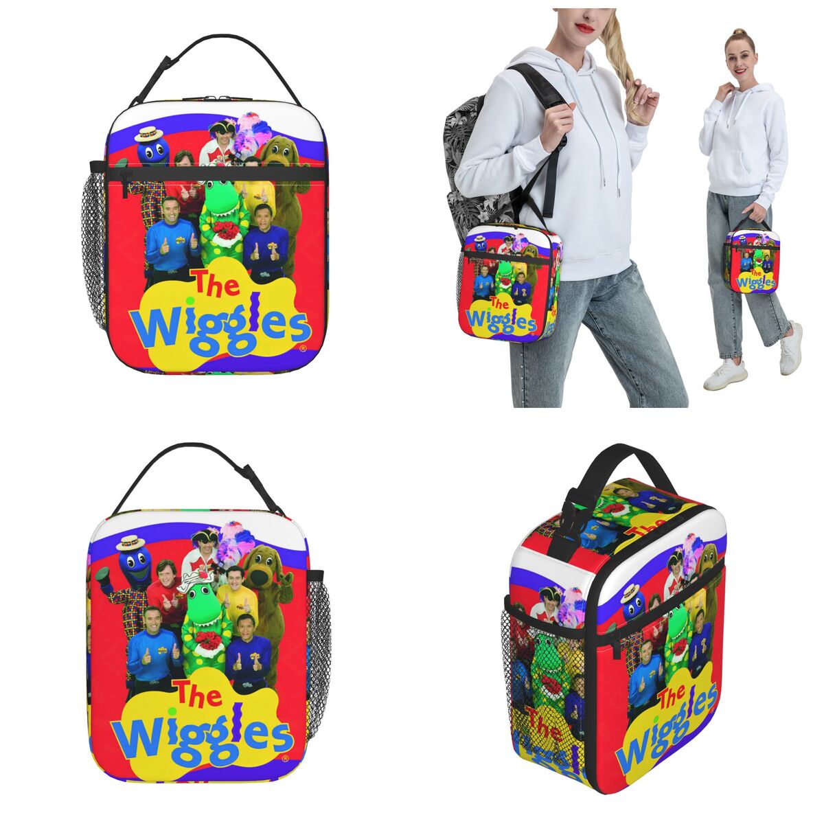 Wiggles program telewizyjny zespół muzyczny izolowana torba na drugie śniadanie do szkolnego biura pojemnik na żywność lodówka wielokrotnego użytku termiczne pudełka na drugie śniadanie