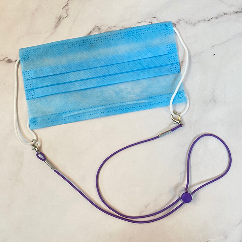 Cordón ajustable para mascarilla facial, soporte cómodo, antipérdida, para colgar en el cuello