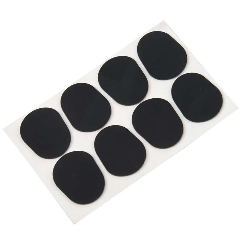 8 Stuks Alt/Tenor Saxofoon Sax Mondstuk Patches Pads Kussens Zwart --- 0.8Mm & 8 Stuks Translucent