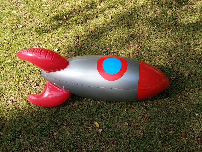 Accessoires de décoration de scène pour enfants, jouet gonflable épais, fusée, Missile, de Simulation, accessoires de décoration de scène pour enfants