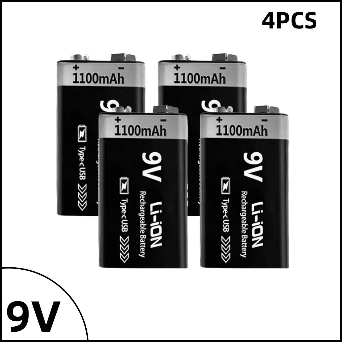 High capacity AAA and AA Rechargeable Batteries USB Lithium-ion 3400mWh 1.5V AA Rechargeable Batteries+1100mWh 1.5V AAA Battery: Gold