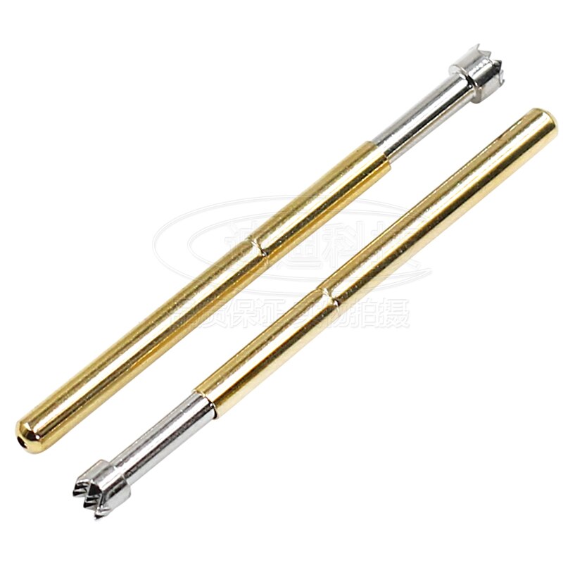 Test Probe Retractable P125-B Spring Top Needle PCB Sleeve Round Claw Tip Flat Concave Cup Copper