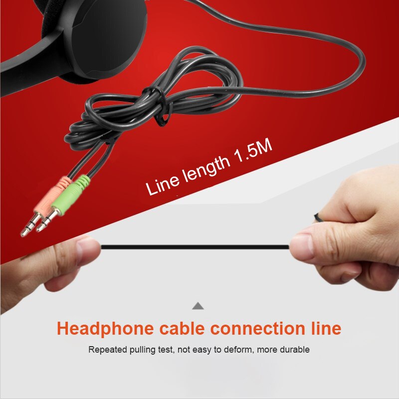 3.5mm Wired Headset Integrated Headphones Volume Control Notebook Earphones Computer Headset With Microphone For Computer Laptop