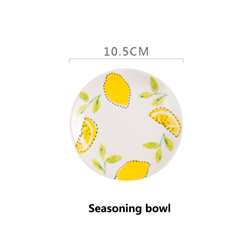 Lemon Pattern Dishes Dishes And Plates Sets Dinner Plates Steak Dish Bone China West Plate Dishes: 4inch