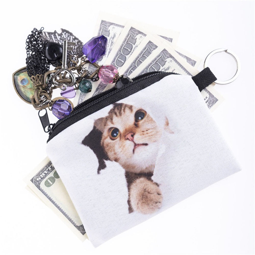 Cute Cat Coin Purse Kids clutch wallet Women mini Wallet zipper cartoon Bag Pouch Holder change purse Female