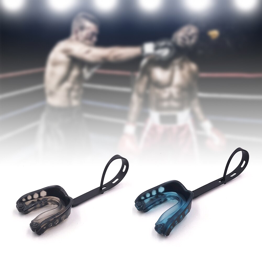 Jugendliche Erwachsene Sport Mundschutz Schutz Getriebe FußBall Eishockey Mit Gurt Lippe Schutz Lacrosse Rugby Boxen Kämpfen