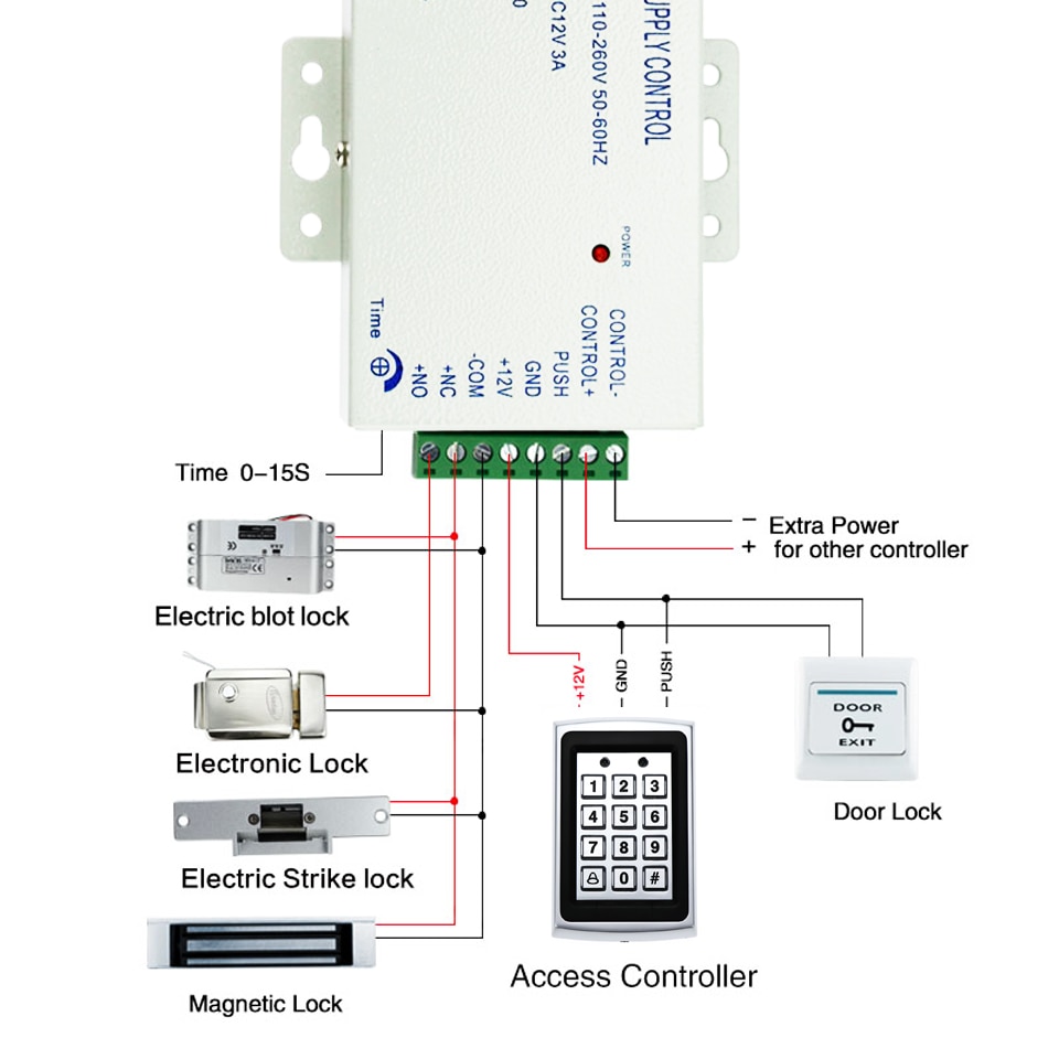 Waterproof Metal Rfid Access Control Keypad With 1000 Users+ 10 Key Fobs For RFID Door Access Control System