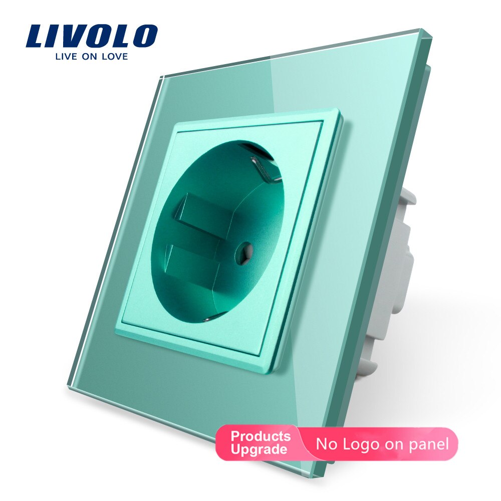 Livolo luxury Wall Touch Sensor Switch,Light Switch,Crystal Glass,Power Socket,multifunctional sockets,Free Choice,no logo: 16A EU socket