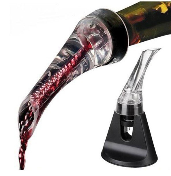 Décanteur rapide acrylique | Outils de cuisine, décanteur rapide, vin blanc rouge séparateur de filtre, bouchon supérieur, déversement de vin, décanteur de vin, aérateur verseur: B