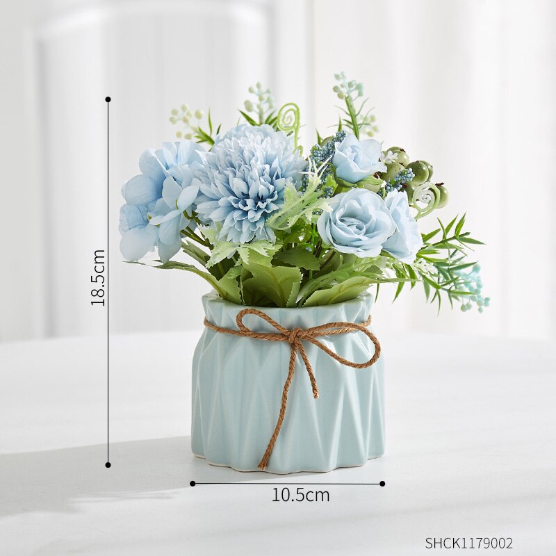 Artificial plants for decoration home decoration accessories Room decor wedding decoration Artificial flowers Desktop Bonsai: flower pot set I