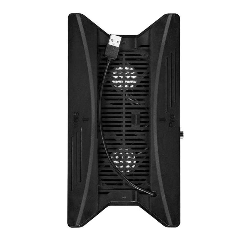 Verticale standaard koelventilator met 3 usb-hubs voor  ps4 slanke of  ps4 pro consoles