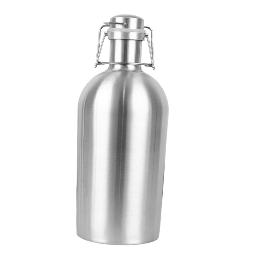 Stainless Steel Insulated Beer Growler -2.5L Water Bottle -Vacuum Sealed Wide Mouth
