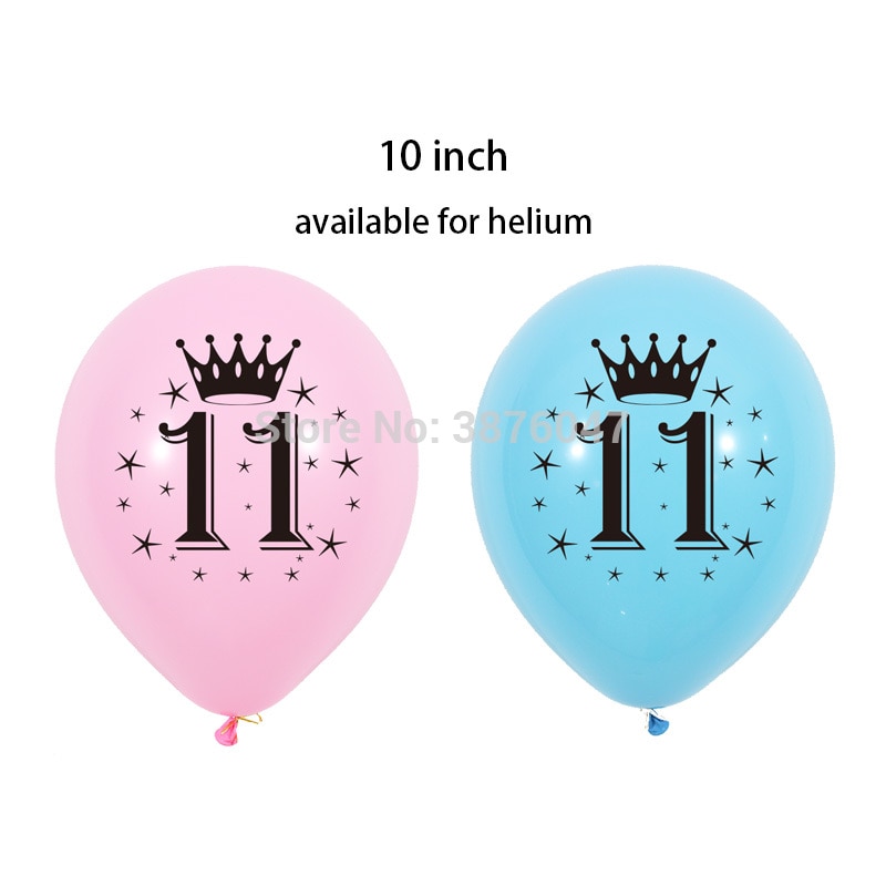 12 Stks/partij 11 12 13 14 15 Jaar Verjaardag Ballon Kids Jongen Meisje Verjaardagsfeestje Decoraties Gelukkige Verjaardag Verjaardag Ballonnen